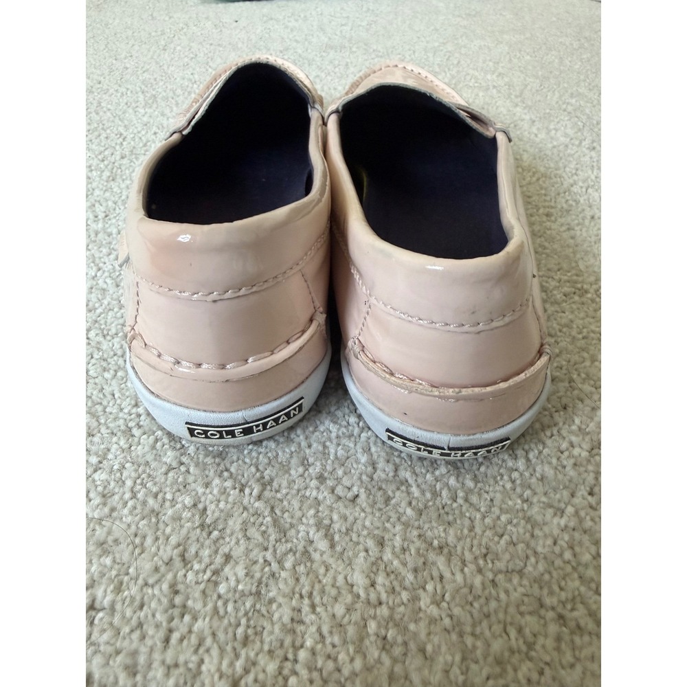 Cole Haan Grand.OS Womens Blush Pink Patent Leather Penny Loafers Shoes - Picture 4 of 7
